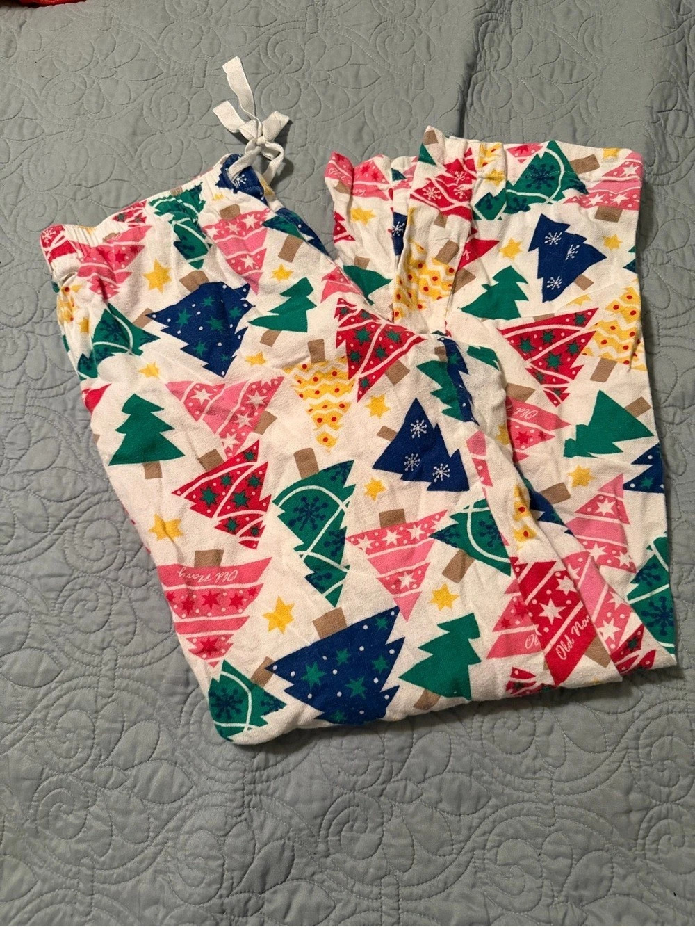 Old Navy Christmas Tree Flannel Pajama Pants – Size Small – Holiday Lounge Pants